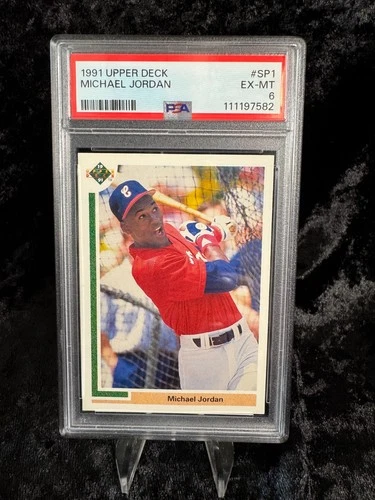 1991 Upper Deck Baseball Michael Jordan SP1 EX-MT PSA 6 White Sox