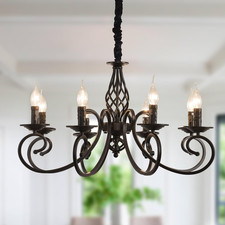 Lampadari Rustici Candela Francese Country Lampadario Vintage Ferro Pendente Lam