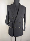 Victoria Beckham New Black Double Breasted Poly/Wool"Oversized"Blazer-Fit Size 8
