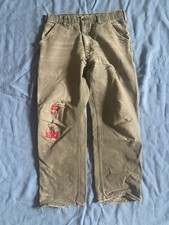 Carhartt Single Knee Sage Green Repaired Work Pants