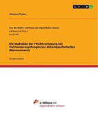 Johannes Stelzer | Die MaßStäBe Der Pflichtverletzung Bei...