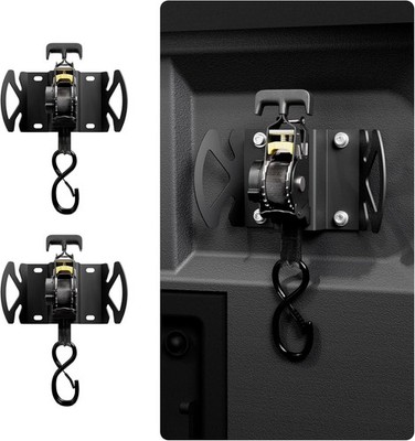 Rotating Integrated Cargo Bed Mounted Retractable Ratchet Straps F150 F250 F350