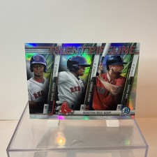 2017 Topps Bowman- Red Sox Talent Pipeline Refractor, Rafael Devers, Tavares, +1
