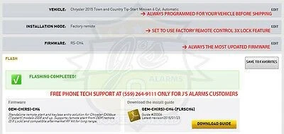 PLUG & PLAY ADD ON REMOTE START FOR 2008 - 2018 CHRYSLER TOWN & COUNTRY VAN - Image 2 of 3