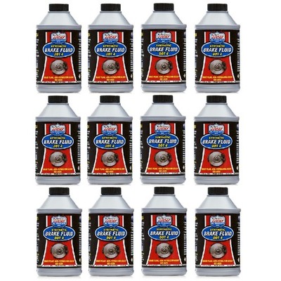 Lucas Oil Set of 12 Non-Petroleum Synthetic DOT 4 Brake Fluid 12 Ounce Bottles