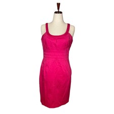 Calvin Klein Pink Pleated Bodice Halter Sheath Dress Size: 12