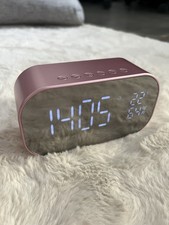 Kovena Bluetooth Radiowecker Rosé-Metall Wec...