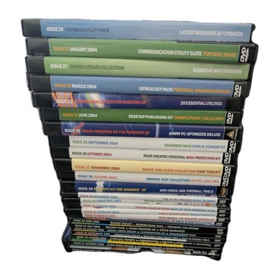 Huge Lot 26 Vintage PC Magazine Cover DVDs Windows XP Software Utilities...