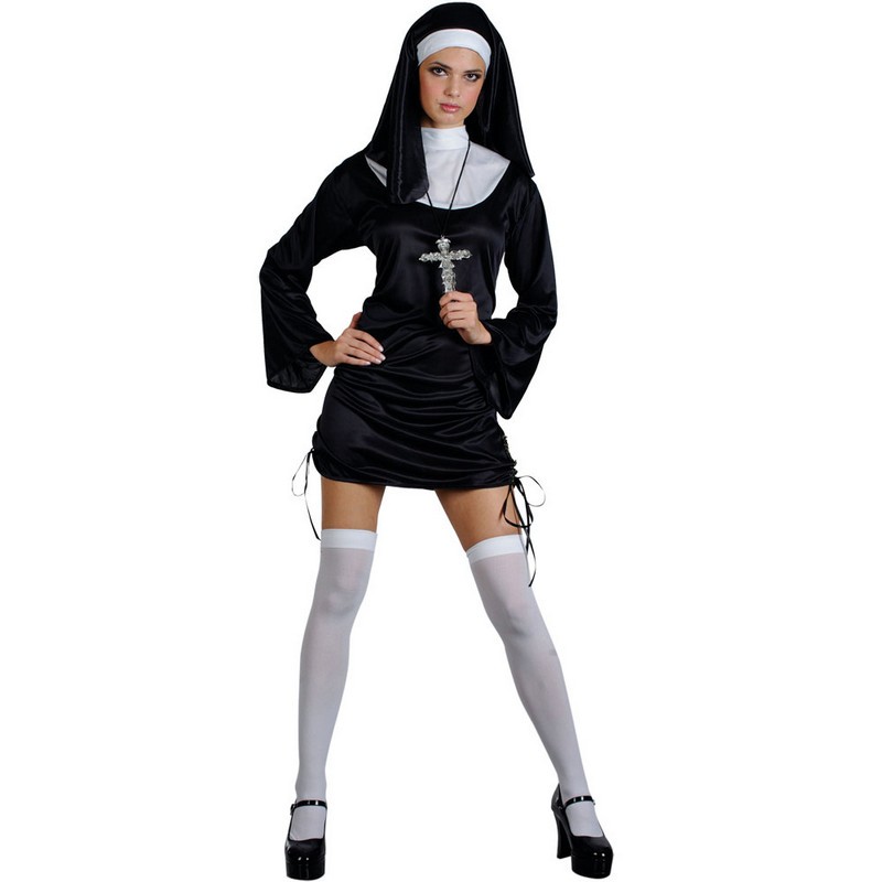 Disfraces malvados monja traviesa femenina