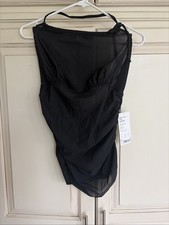 New NWT Athleta Mesh Me Up Tank Top, M, Black, Yoga Dance Lightweight Wicking
