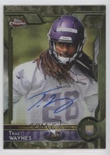 2015 Topps Chrome Rookies STS Camo Refractor Auto /99 Trae Waynes #104 Auto 1x9