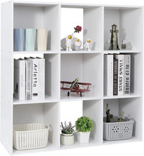 9 Cube Storage Organizer 11 Inch Cube Storage Shelf 3 X 3 Wood Bookcase Display