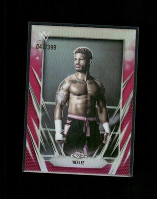 2026 Topps Chrome WWE Wes Lee #180 Magenta Refractor /399