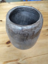 Rustic black clay pot Sejnane Tunisia