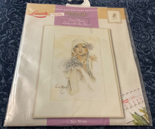 Lanarte Counted Cross Stitch Sara Moon: Lady with Lilac Flower PATTERN ONLY