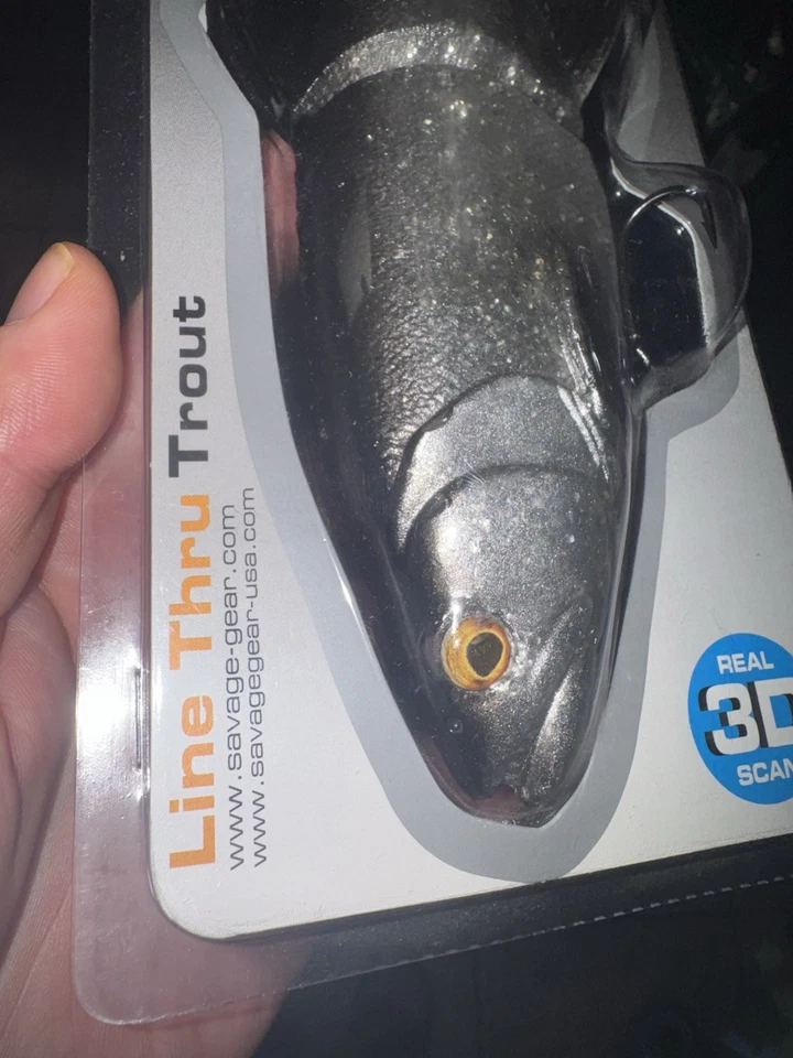 Isca de natação Savage Gear 10” Line Thru Trout - Prata suja - 6 oz flutuante - Imagem 2 de 4