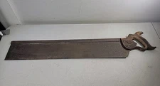 VINTAGE 24" DISSTON & SONS LANDON MITRE BOX CO SPINED BACKSAW HAND SAW  