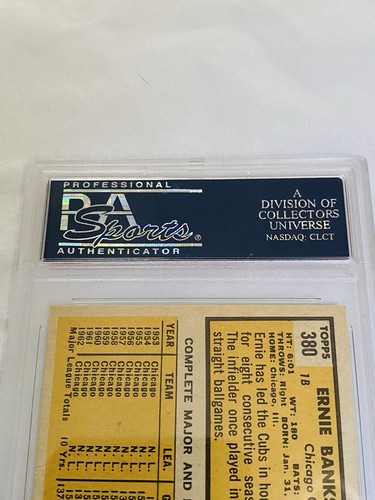 1963 Topps Ernie Banks PSA 5 EX GREAT COLOR CUBS HOF #380 MAKE OFFER! - Picture 5 of 6
