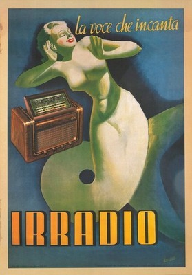 GINO BOCCASILE Irradio La voce de Incanta 54.25'' x 38.25'' Offset Lithograph 1998