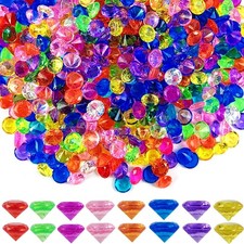 140PCS Pirate Treasure Gem Toys, Fake Acrylic Bling Gem Diamonds Toys Colorfu...