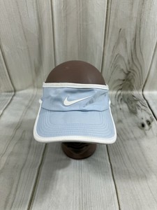 Nike Featherlight Visor Runing Cap Hat Blue White Tennis Golf