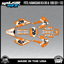 Kalair GFX Graphics Kit for Kawasaki KX85 KX100 (2001-2013) Lethal - Orange