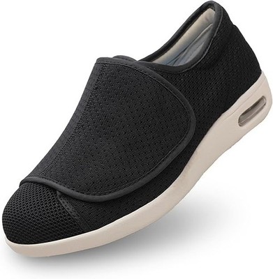 Mens Diabetic Edema Shoes Wide Fit Adjustable Strap Lightweight Walking Sneakers