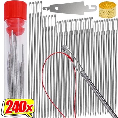 40 Stück/Set große Öse Handnähnadeln Premium Edelstahl Nadel zum Basteln