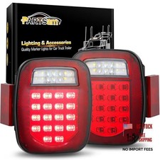 2x Combination Tail Lights with Sequential Turn Signal Stop Brake