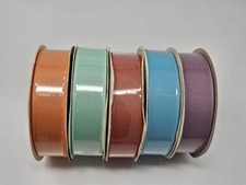 Lot Offray Grosgrain Polyester Craft Ribbon 7/8" x 20 YDS Rolls Spools Vintage