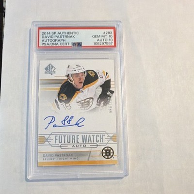 Upper Deck 2014-15 SP Authentic David Pastrnak FWA RC Auto #282/999 PSA 10