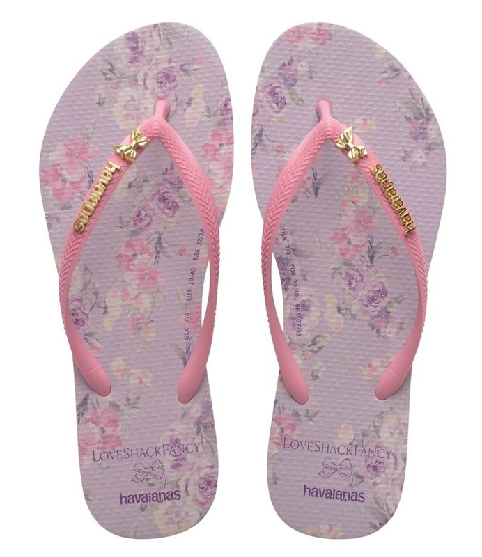 LoveShackFancy X Havaianas Women's Sterling Dusk Top Flip Flops, NIB Size 9/10