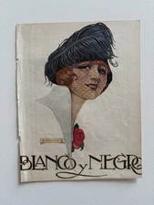 Antique Art Deco  Fashion Illustration – Blanco y Negro Magazine Cover 