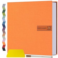 Large Self Adhesive Photo Album for 4x6 5x7 8x10 DIY Scrapbook with Pen