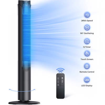 #ad #ad 41quot; Tower Fan Wide Oscillating Fans with 3 Speeds 3 Modes 26 ft s High Veloci $35.39