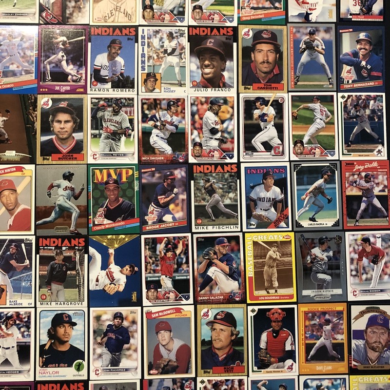 64 Cleveland Guardians Indians Baseball cards Jose & Manny Ramirez Bieber Thome 