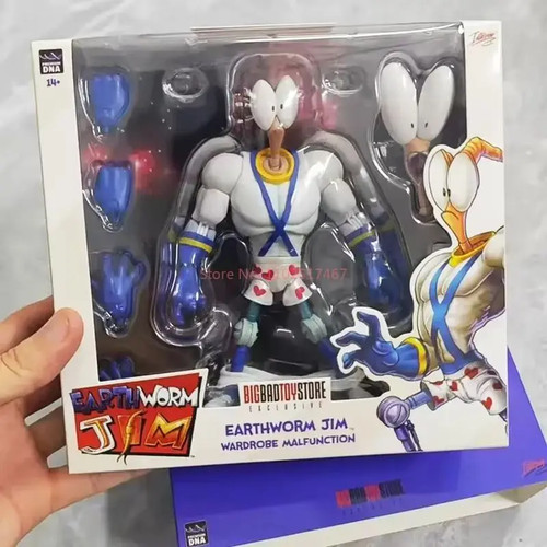 Original Earthworm Jim 2.0 Pdna 1/12 Psy Crow Bob The Killer Actionfigur Worm - Bild 2 von 27
