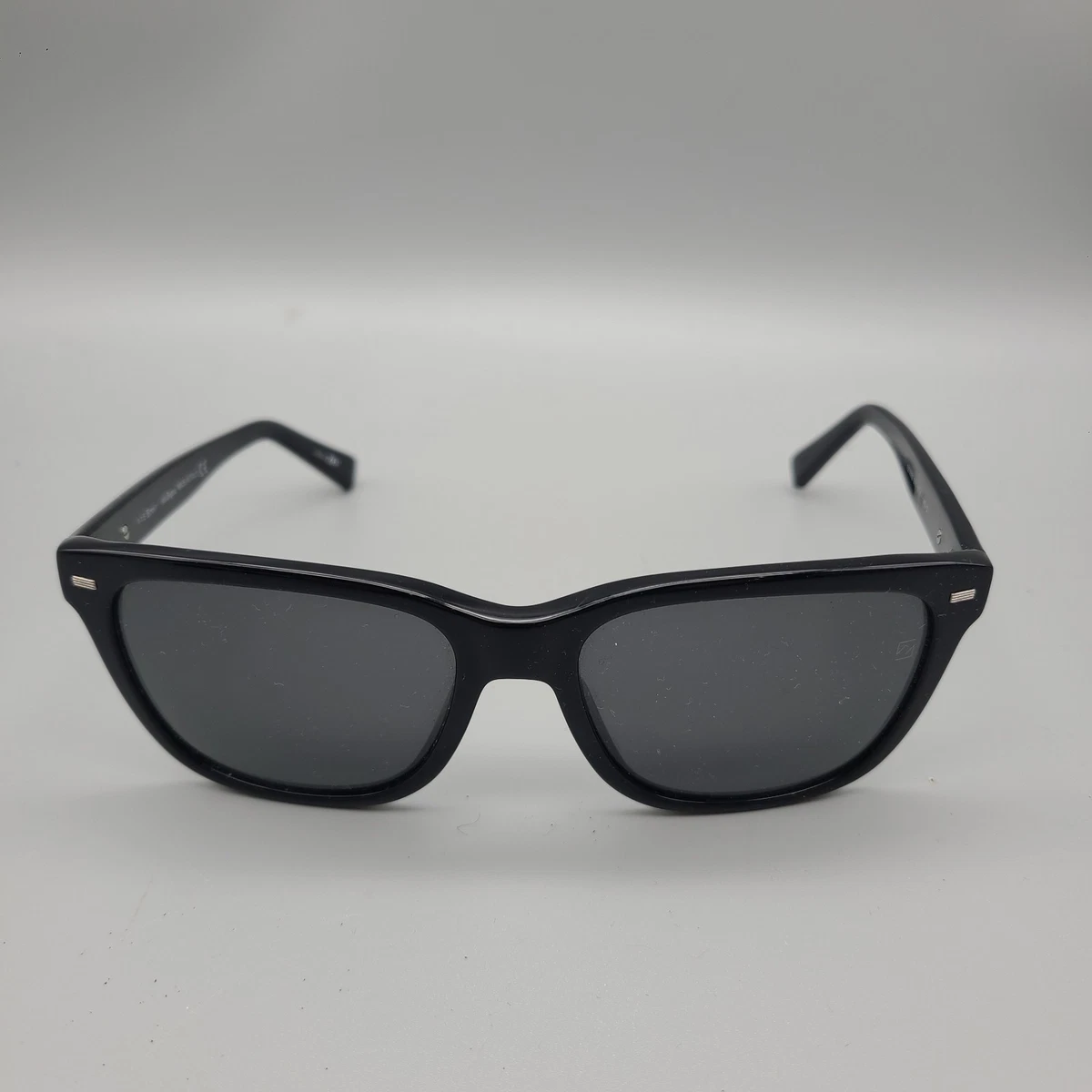Ermenegildo Zegna Black & Grey Square Sunglasses with Wood Inserts - EZ0082-01A Black Frame Square Ermenegildo Zegna Sunglasses for Men for  main image 3
