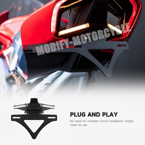 LED Turn Signals Light Rear License Plate Holder Kits For Ducati Panigale V4 V4S - Picture 4 of 15