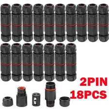 18Pcs Waterproof Cable Connector Joint 2Pin For Electrical Flex Cable Outdoor UK 14.79 per metre
