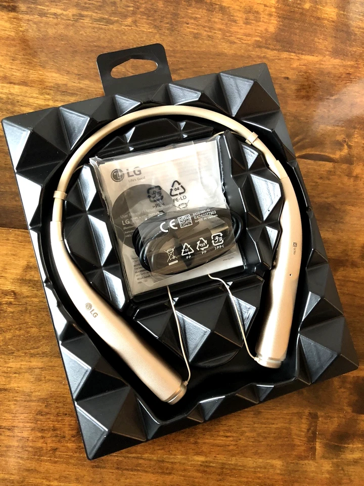 Raro LG TONE PRO HBS-780 Bluetooth Inalámbrico Estéreo Auriculares NUNCA USADOS Color DORADO Foto 4 de 4