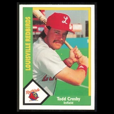 Todd Crosby #124 1990 CMC Minor League Louisville Redbirds Baseball Card MLB NM