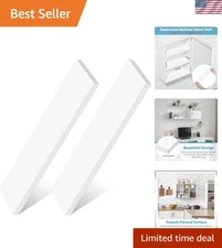 Wooden Bathroom Medicine Cabinet Shelves Wall Mount 13 Inch 2 Pack