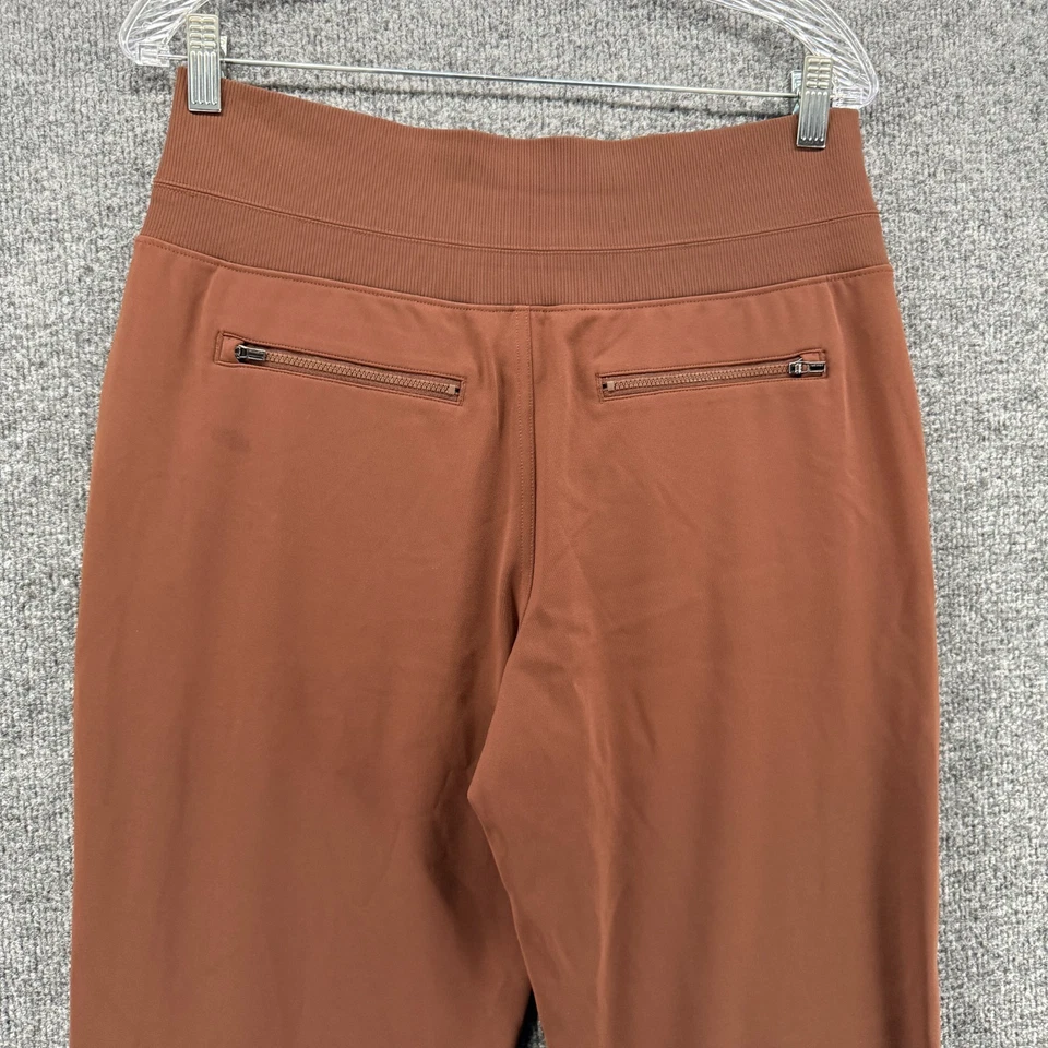 Pantalones Athleta Mujer M Venice Marrón Tirar de Pierna Ancha Abertura Rendimiento Informal Foto 4 de 4