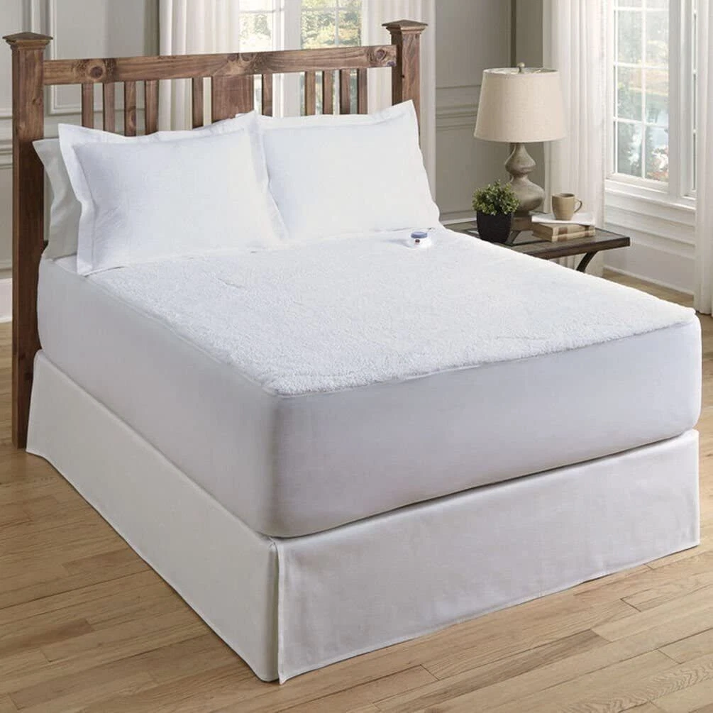 Serta Sherpa Warming Electric Heated Mattress Pad