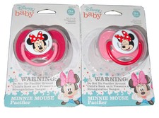 Disney - Minnie Mouse - Baby Pacifier  Cover - Two Pack - 0 Months - BPA Free