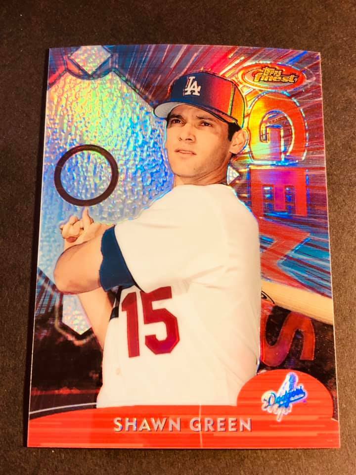 2000 Topps Finest GEMS REFRACTOR Shawn Green Dodgers #285