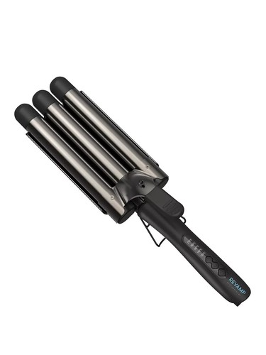 Hair styler Revamp Progloss Deep Beach Waver con piastra termica grande tripla canna - Foto 2 di 6