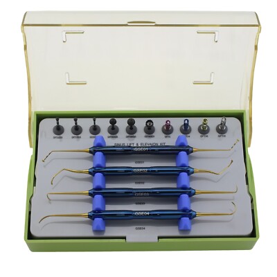 DASK Implant Sinus Lift Kit Crestal Lateral Drills Stoppers Elevation Instrument