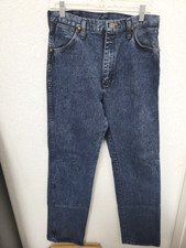 Vintage Made In USA Wrangler Dark Acid Wash 13MWZNF Jeans Mens 32 X 36 Cowboy